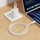 Кабель HOCO X124 Bien 60W silicone charging data cable C to C White - зображення 4