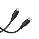Кабель HOCO X124 Bien 60W silicone charging data cable C to C Black - зображення 3