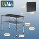 Стіл туристичний Vilde 489401 розкладний 2в1 80 x 40 x 37/66 см Графітовий (5900670121652) - зображення 11