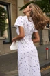 Сукня міді в квітковий принт DR019 2605347422110 L/XL Молочний - зображення 8