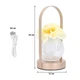 Настольная лампа LED ночник Lesko Rose Crystal KNXSTD01 Peach светильник в виде букета роз в колбе - изображение 5