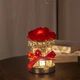 Настольная лампа ночник Lesko Rose Crystal YW-HP-MGMFP Red в виде букета роз подарочный пакет - изображение 2