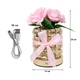Настольная лампа LED ночник Lesko Rose Crystal YW-MGYZSJP Pink в виде букета роз - изображение 5