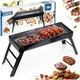 Grill węglowy Vilde 489374 składany przenośny 77 x 23 x 31 cm (5900670121256) - obraz 8