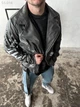 Шкіряна куртка (косуха) ДТФ M Чорний (51-014) - зображення 1
