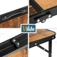 Стіл туристичний Vilde 489404 розкладний 3в1 120 x 60 x 54/62/70 см Коричневий (5900670121683) - зображення 5