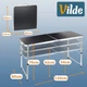 Стіл туристичний Vilde 489405 розкладний 3в1 120 x 60 x 54/62/70 см Графітовий (5900670121690) - зображення 9