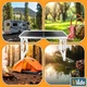Стіл туристичний Vilde 489405 розкладний 3в1 120 x 60 x 54/62/70 см Графітовий (5900670121690) - зображення 13