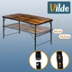 Стіл туристичний Vilde 489406 розкладний 2в1 120 x 60 x 34,5/65 см Коричневий (5900670121706) - зображення 8
