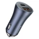 Автомобільний зарядний пристрій Baseus Golden Contactor Pro Dual Quick Charger Car Charger U+C 40W Dark Gray - изображение 1