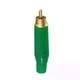 RCA аудио-штекер 1шт AMPHENOL для пайки ACPR-GRN на кабель Ø3.0-6.5 мм металлический для Hi-Fi техники - изображение 1