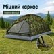 Автоматическая туристическая палатка быстросборная 4-местная 200×200×145 см для кемпинга охоты рыбалки походов и активного отдыха с прочным каркасом вентиляцией чехлом и москитной сеткой Комуфляжный - изображение 1