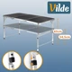 Стіл туристичний Vilde 489407 розкладний 2в1 120 x 60 x 34,5/65 см Графітовий (5900670121713) - зображення 11