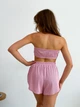 Жіночий трійка футболка шорти топ Ester Collection L-XL Рожевий - зображення 2