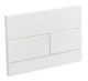Панель змиву KOER KT-0603-03 240x160x10mm пластикова, кнопка лінійна (колір білий) (KR5318) - изображение 2