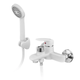 Смеситель для ванны Plamix Rodri-009 Euro Set White (со шлангом, лейкой и кронштейном) (PM0740) - изображение 1