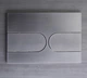 Панель змиву KOER KT-0604-07 240x160x10mm пластикова, кнопка закруглена (колір графіт) (KR5325) - изображение 2