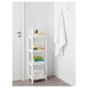 Стеллаж для ванной прямой IKEA VESKEN 36x23x100 см пластиковая белая напольная полка в ванную этажерка ИКЕА ВЕСКЕН 403.078.66 - изображение 3