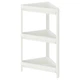 Стелаж для ванної кутовий IKEA VESKEN 33x33x71 см пластикова біла підлогова полиця у ванну етажерка ІКЕА ВЕСКЕН 704.710.92 - зображення 1