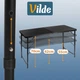 Стіл туристичний Vilde 489413 розкладний 120 x 60 x 55/62/70 см зі стільцями Чорний (5900670121775) - зображення 8