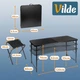 Стіл туристичний Vilde 489413 розкладний 120 x 60 x 55/62/70 см зі стільцями Чорний (5900670121775) - зображення 9