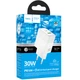 Мережевий зарядний пристрій Hoco CS112A Lounge PD30W+QC3.0 (1USB-A/1C) White - изображение 4