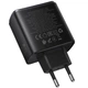 Мережевий зарядний пристрій Hoco C160A Upgrade PD65W+QC3.0 (1USB-A/2C) Black - изображение 2