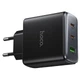 Мережевий зарядний пристрій Hoco C160A Upgrade PD65W+QC3.0 (1USB-A/2C) Black - изображение 3