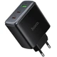 Мережевий зарядний пристрій Hoco C160A Upgrade PD65W+QC3.0 (1USB-A/2C) Black - изображение 4