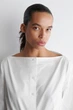 Сорочка жіноча COS boat-neck cotton shirt 1290659003 Eur 36 Білий - изображение 3
