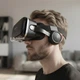 Очки виртуальной реальности для смартфона с наушниками и микрофоном VR SHINECON, VR 3D для Android и iPhone для игр, просмотра 3D-фильмов и видео 360° с регулируемым креплением на голову, JBV-12-Black - изображение 1