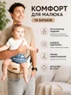 Слінг для новонароджених дихаючий, ергономічне перенесення кенгуру для дітей до 20 кг з широким сидінням та регульованим поясом - зображення 4