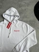 Худи Supreme 88939 белого цвета, размер L - изображение 2
