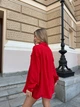 Костюм женский двойка юбка-шорты баллон+рубашка красного цвета 38936 44/46 - изображение 7