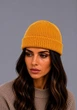 Мужская вязанная шапка Мини-бини (One-size) Горчичный - изображение 2
