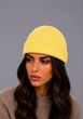 Мужская вязанная шапка Мини-бини (One-size) Лимонный - изображение 2