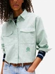 Рубашка хлопковая оверсайз женская Tommy Hilfiger 824365351 L Зеленая (1160315581) - изображение 4