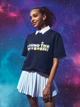 Футболка бавовняна жіноча Uniqlo 815658139 L Синя з принтом (1160134340) - зображення 7