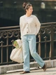 Кардиган с примесью шерсти вязаный женский Uniqlo Souffle 396163926 M Молочный (1160372761) - изображение 5