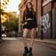 Колготи безрозмірні 20 Den для дівчинки підлітка Day Mod Punk Naturelр 2 М 155-175 см 13-14 років Чорні-Біж 1121191 - зображення 1