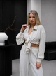 Костюм сорочка+штани вільного крою мод ІНТ-0577, Бежевий, 50-52 - изображение 3