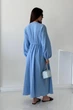 Жіноча сукня максі, муслін, блакитна, розмір XL/2XL - зображення 2