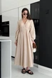 Женское платье макси, муслин, беж, размер XL/2XL - изображение 1