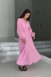 Женское платье макси, муслин, розовое, размер XL/2XL - изображение 3