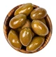 Оливки "сливовые" крупные зеленые с косточкой Greek Product 250г - изображение 2