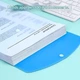 Набор папок-вкладышей с кнопкой для документов 4 штуки формат А4 папка-файл для фолдера папки-конверты прозрачные, голубой folder-1_blue - изображение 4