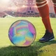 Футбольный мяч голографический BRIGHT BALL светоотражающий со свечением в темноте, тренировочный No5 из TPU и EVA материалов - изображение 2