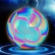 Футбольный мяч голографический BRIGHT BALL светоотражающий со свечением в темноте, тренировочный No5 из TPU и EVA материалов - изображение 6