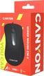 Компьютерная мышь Canyon оптическая 1200 dpi 3 кнопки USB Черная с прорезиненным покрытием 1.5 м (CNE-CMS2) - изображение 3