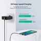 Дата кабель USB 2.0 AM to USB-C 3.0m 3A 90° corner US176 black Ugreen (70875) - зображення 8